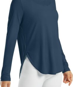G4Free Sport Shirts für Damen Sonnenschutz Shirt UV Schutz Langarmshirt UPF 50+ Sportshirt Rashguards Yoga Ausbildung Draussen Gym Laufshirt
