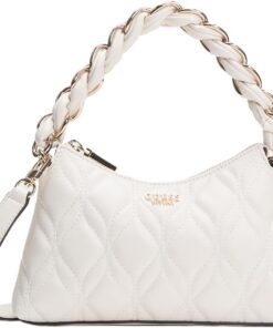 GUESS Schultertasche Handtasche Maxine Mini Shoulder Bag Cream White creme