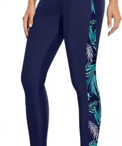Holipick Damen-Badehose, LSF 50+, hohe Taille, lange Schwimmhose
