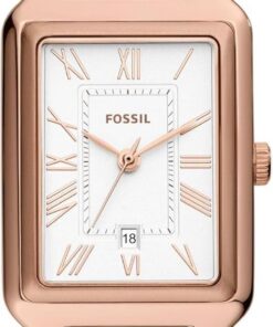 Fossil Raquel Armbanduhr für Damen, Quarz-DREI-Zeiger-Uhrwerk mit Lederarmband