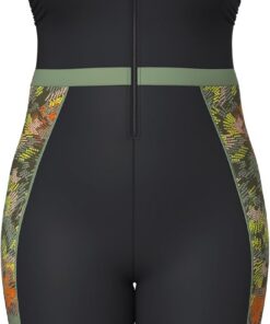 Ulla Popken Damen Badeanzug, Langes Bein, Ohne Softcups, Recycelt Badeanzug (1er Pack)