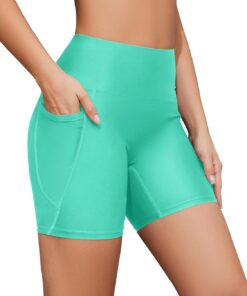 SHEKINI Damen Badeshorts Hohe Taille Badehose Schnell Trocknendes Sporty Kurze Leggings Bikinihose Radlerhose Schwimmhose Strandhose