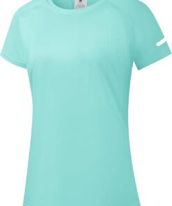 Women's Rash Guard UPF 50+ Sonnenschutz Kurz/Langarm T-Shirts Leichte, schnell trocknende SPF UV Schwimm Shirts