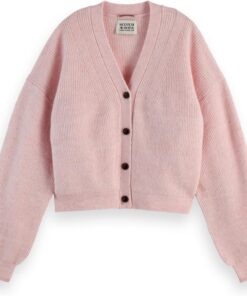 Scotch & Soda Damen Fuzzy Relaxed-fit Cardigan Sweater Cardigan Sweater (1er Pack)