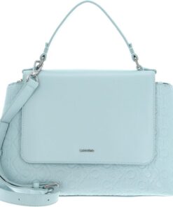 Calvin Klein Shopper Schultertasche CK Must Tote Mono Sheer Blue hellblau