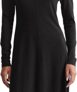 Marc O'Polo Damen Jerseykleid mit Stretch-Anteil Langarm
