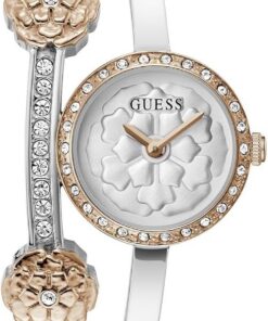 GUESS P RS GLD CS W/CRYS/Sun SLV Logo DL/P SLV & RS GLD Logo BRCT W/CRYS W/ADJT G Links, Silber, Armband