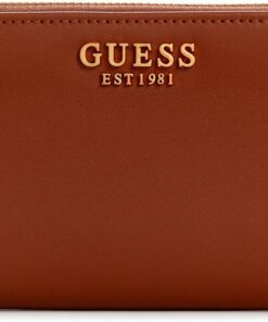 GUESS Laurel SLG Zip Around Wallet M Cognac