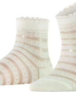 FALKE Damen Border Lace Socken atmungsaktive Baumwolle gemustert 1 Paar