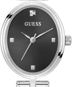 Guess Damen-Armbanduhr Ruby Silber 24mm mit Edelstahlarmband & 3 bar Wasserschutz – GW0935L1