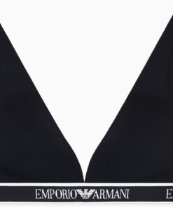 Emporio Armani Damen Logoband Triangle Bra Gepolsterter BH