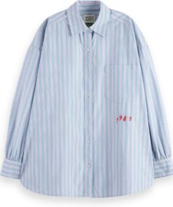 Scotch & Soda Damen Embroidered Girlfriend Shirt Hemd (1er Pack)
