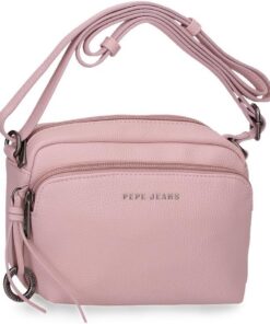 Pepe Jeans Paola Rosa Schultertasche 21x15x6 cm aus Polyester und PU von Joumma Bags