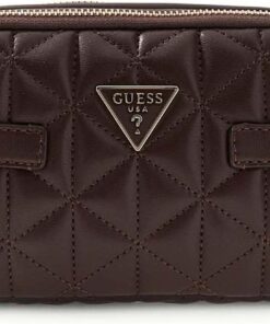 GUESS Umhängetasche Paisleigh Mini Camera Bag Espresso dunkelbraun