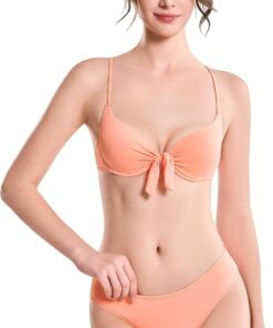 Damen Tie-Knot Bikini-Set – Gepolsterter Zweiteiliger Badeanzug mit verstellbaren Trägern