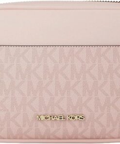 Michael Kors Jet Set Small Signature Logo Kamera Crossbody Bag Powder Blush Multi