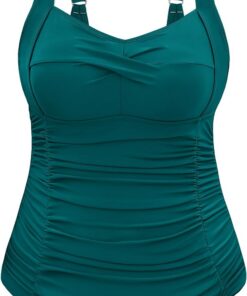 Badeanzug Damen Bauchweg Große Größe mit Bügel One Piece Swimsuit Sexy Push Up Große Oberweite Bademode Schwimmanzug L-4XL