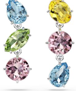 Gema Ohrringe, Tropfen, Rhodium, glänzend, mehrfarbig - P_130776, One Size, Roségold