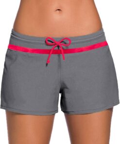 Badeshorts Damen Wassersport Boardshorts, Basisch Badehose Damen Sommer UV Schutz Kurze Hose Schnell Trocknend Schwimmshorts Schwimmhose Bikini Unterteil (S-XXXL)