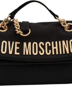 Love Moschino Tasche PU GRS schwarz + HAMMERED LOGO, Schwarz, Einheitsgröße