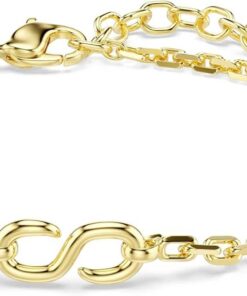 Swarovski Matrix Armband, Rundschliff, Weiß, 18 Karat Vergoldet