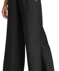 WILLIT Damen Hose Weite Hose Palazzo Leichte Freizeithose High Waiste Strandhose UPF 50+ Badehose Beach Schnelltrockner Sonnenschutz mit Taschen