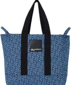 Karl Lagerfeld Jeans Damen Extra Large Shopper Denim Monogram Blue One size