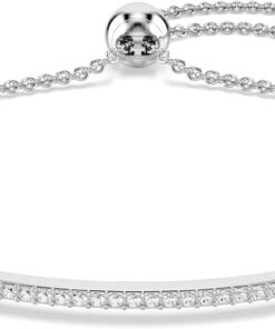 Swarovski Idyllia Armband, Verschiedene Schliffe, Pfeil, Weiß, Rhodiniert