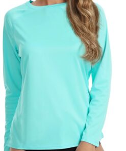 MEETYOO UPF50+ UV Shirt Damen & Schwimmshirt Damen-Atmungsaktiv, Schnell Trocknend, Hautfreundlich, Ideal für Surfen, Rudern und Schwimmen