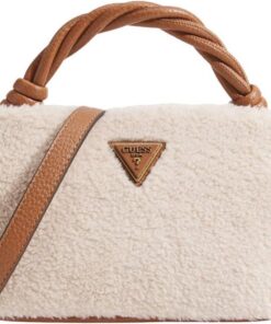 GUESS Handtasche Umhängetasche Shaida Top Handle Crossbody Bag Natural/Cognac creme