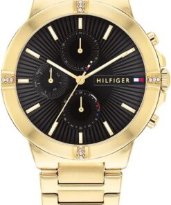 Tommy Hilfiger Multi Zifferblatt Quarz Uhr für Damen mit Goldfarben Edelstahlarmband - 1782380