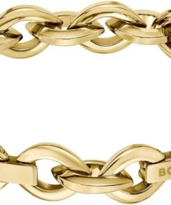 BOSS Jewelry Gliederarmband für Damen Kollektion FIORA aus Edelstahl und Gelbgold-beschichtung - 1580811
