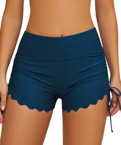 SHEKINI Frauen hohe Taille Badeshorts Seite Krawatte Badeanzug Bottoms Board Shorts