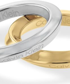 Calvin Klein zweifarbiges Ring für Damen Kollektion TWISTED RING aus Edelstahl - Erhältlich in Verschiedenen Größen