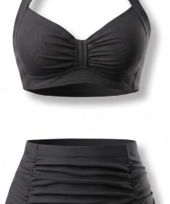 Holipick Damen Women's High Waisted Bikini Set Bikini-Set (2er Pack)