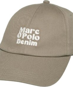 Marc O'Polo Denim Damen Cap aus Bio-Baumwolle mit Logo-Stickerei, Grün (Dusky Green), One Size