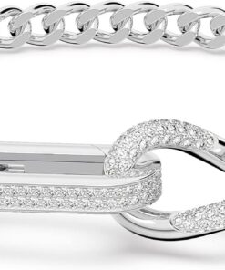 Swarovski Dextera Kollektion Armband, Pavé, Gemischte Glieder, Weiß, Rhodiniert