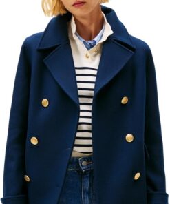 Tommy Hilfiger Damen Kurzmantel Wool Blend Zweireihig