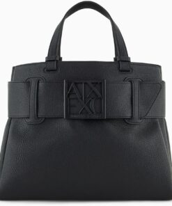 Armani Exchange Women's Susy Small Shopping Bag, Black