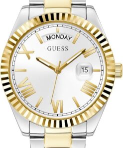 Guess Luna Damen Armbanduhr in der Farbe Bicolor mit Armband aus Edelstahl, Wasserdichtigkeit: 5 bar, Gehäusedurchmesser: 36 mm, GW0308L6