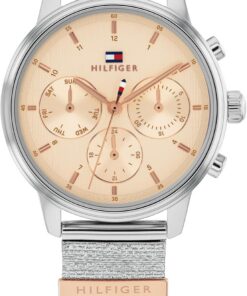 Tommy Hilfiger Multi Zifferblatt Quarz Uhr für Damen mit Edelstahlarmband