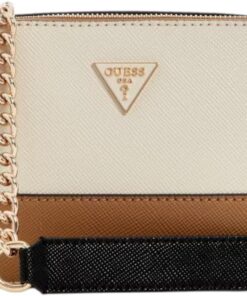 GUESS Umhängetasche Noelle II Crossbody Camera Bag Tan Multi creme