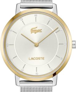 Lacoste Analog Quarzuhr für Damen Kollektion Crocorigin mit Mesh-Edelstahlarmband