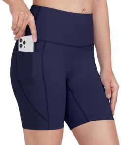 WIILIT 3"/6" Damen Badeshorts UPF50 Badehose Bikinihose Schwimmshorts Hohe Taille Tummy Control Boardshorts Schnell Trocknend mit Innenfutter Taschen