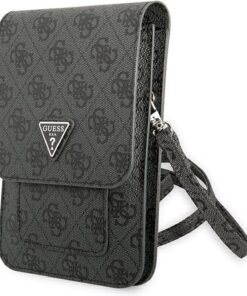Guess Guwbsatmgr Unisex Bag Grey Saffiano Triangle Bi-fold Wallet, Black, X, Schwarz, x