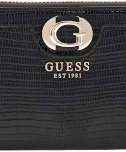 Guess Damen Orlina Medium Zip Around Wallet, Schwarz, Einheitsgröße