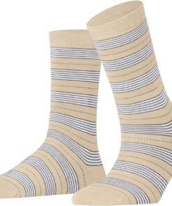 FALKE Damen Stripe Uniform Socken atmungsaktive Baumwolle strapazierfähig gestreift verstärkte Damensocken langlebig hautfreundlich 1 Paar