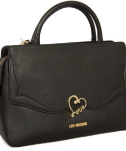 Love Moschino Damen-Handtasche Hobo JC4076PP14LJ Soft Pebble Calf, 000 Schwarz, One Size