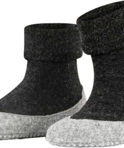 FALKE Damen Cosyshoe Stoppersocken atmungsaktive klimaregulierende geruchshemmende Wolle rutschhemmende Noppen auf der Filzsohle komfortabel warm mit Plüsch strapazierfähig 1 Paar | mit Merinowolle & rutschhemmender Sohle
