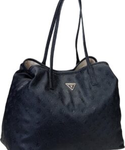 Guess Victtoria Damen 2-in-1 Totetote, schwarzes Logo, Größe L